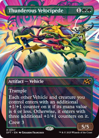 (317) Magic The Gathering Aetherdrift: Extras Single: Thunderous Velocipede Mythic