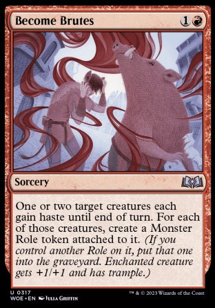 (317) Magic The Gathering Wilds of Eldraine: Extras Single: Become Brutes Holo Uncommon