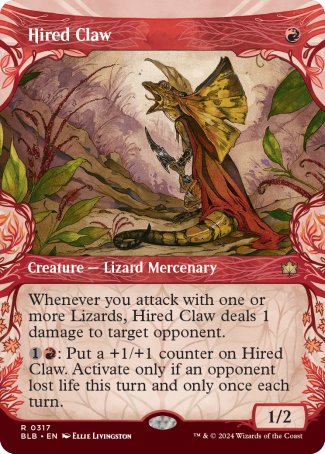 (317) Magic The Gathering Bloomburrow: Extras Single: Hired Claw Holo Rare
