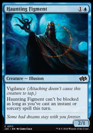 (317) Magic The Gathering Foundations Jumpstart Single: Haunting Figment Common