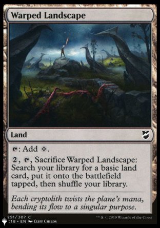 (291) Magic The Gathering The List Single: Warped Landscape Common
