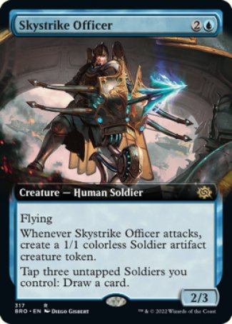 (317) Magic The Gathering The Brothers' War: Extras Single: Skystrike Officer Holo Rare