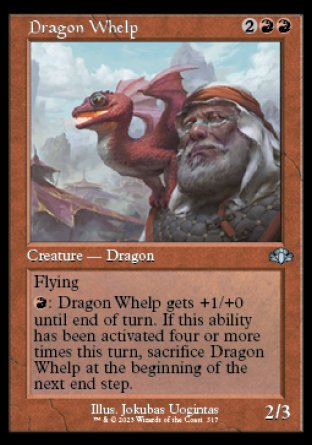 (317) Magic The Gathering Dominaria Remastered: Extras Single: Dragon Whelp Uncommon