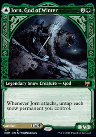 (317) Magic The Gathering Kaldheim: Extras Single: Jorn, God of Winter // Kaldring, the Rimestaff Rare