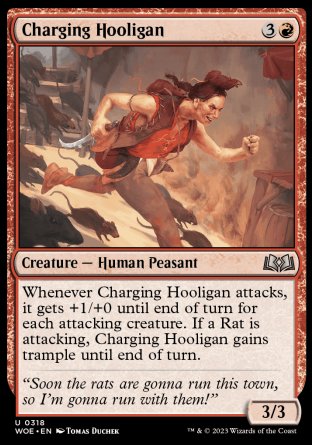 (318) Magic The Gathering Wilds of Eldraine: Extras Single: Charging Hooligan Holo Uncommon