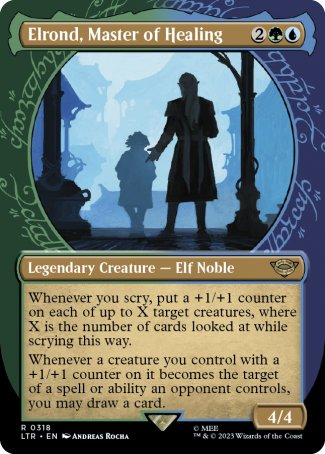 (318) Magic The Gathering The Lord of the Rings: Tales of Middle-earth: Extras Single: Elrond, Master of Healing (V.1) Rare