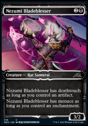 (318) Magic The Gathering Kamigawa: Neon Dynasty: Extras Single: Nezumi Bladeblesser Holo Common