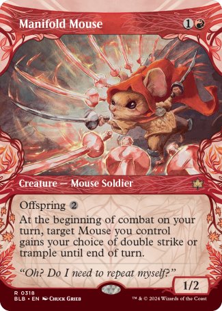 (318) Magic The Gathering Bloomburrow: Extras Single: Manifold Mouse Holo Rare