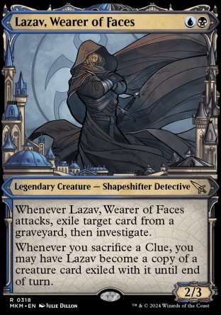 (318) Magic The Gathering Murders at Karlov Manor: Extras Single: Lazav, Wearer of Faces (V.3) Holo Rare
