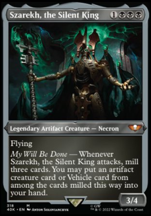 (318) Magic The Gathering Universes Beyond: Warhammer 40000 Single: Szarekh, the Silent King (V.4) Holo Special