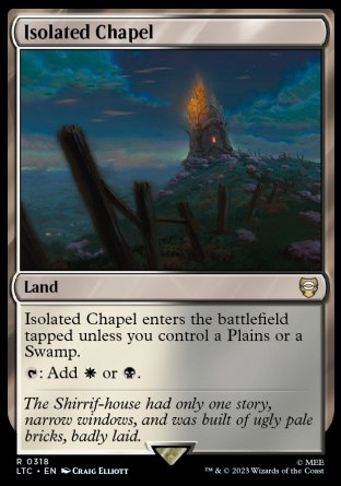 (318) Magic The Gathering Commander: The Lord of the Rings: Tales of Middle-earth Single: Isolated Chapel Rare