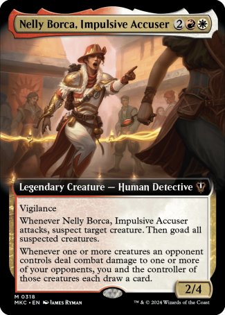 (318) Magic The Gathering Commander: Murders at Karlov Manor: Extras Single: Nelly Borca, Impulsive Accuser (V.1) Holo Mythic
