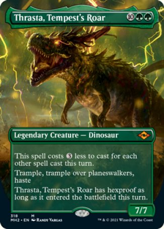 (318) Magic The Gathering Modern Horizons 2: Extras Single: Thrasta, Tempest's Roar Mythic