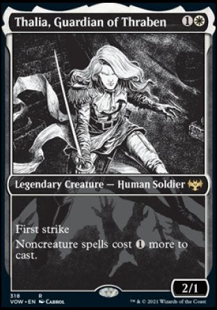 (318) Magic The Gathering Innistrad: Crimson Vow: Extras Single: Thalia, Guardian of Thraben (V.1) Holo Rare