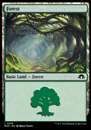 (319) Magic The Gathering Modern Horizons 3 Single: Forest (V.3) Land
