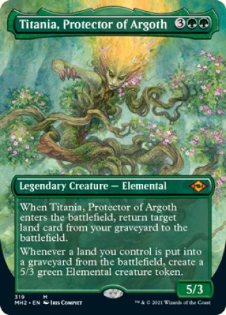 (319) Magic The Gathering Modern Horizons 2: Extras Single: Titania, Protector of Argoth (V.1) Holo Mythic