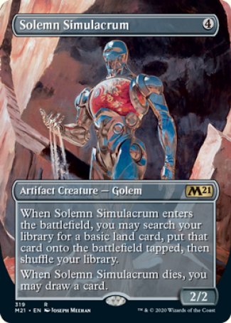 (319) Magic The Gathering Core 2021: Extras Single: Solemn Simulacrum Holo Rare