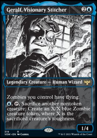 (319) Magic The Gathering Innistrad: Crimson Vow: Extras Single: Geralf, Visionary Stitcher Holo Rare