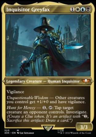(320) Magic The Gathering Universes Beyond: Warhammer 40000 Single: Inquisitor Greyfax (V.4) Holo Special