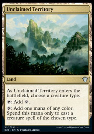 (320/322) Magic The Gathering Commander: Ikoria Single: Unclaimed Territory Uncommon
