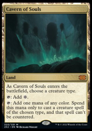 (320) Magic The Gathering Double Masters 2022 Single: Cavern of Souls Mythic
