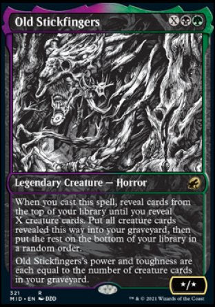 (321) Magic The Gathering Innistrad: Midnight Hunt: Extras Single: Old Stickfingers Rare