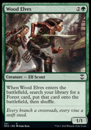 (321) Magic The Gathering Commander: Streets of New Capenna Single: Wood Elves Common