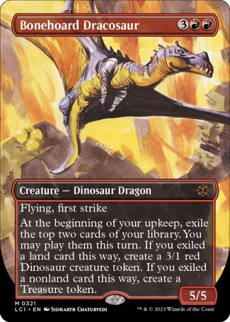(321) Magic The Gathering The Lost Caverns of Ixalan: Extras Single: Bonehoard Dracosaur Holo Mythic