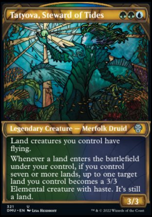 (321) Magic The Gathering Dominaria United: Extras Single: Tatyova, Steward of Tides (V.1) Holo Uncommon