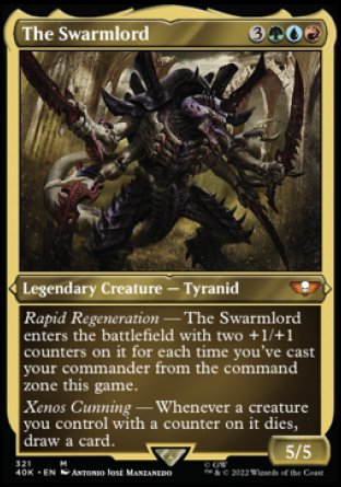 (321) Magic The Gathering Universes Beyond: Warhammer 40000 Single: The Swarmlord (V.4) Holo Special