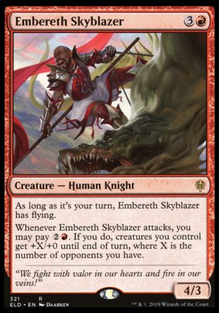 (321) Magic The Gathering Throne of Eldraine: Extras Single: Embereth Skyblazer Rare