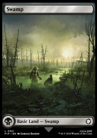 (321) Magic The Gathering Universes Beyond: Fallout Single: Swamp (V.1) Holo Land