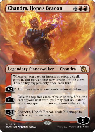 (321) Magic The Gathering March of the Machine: Extras Single: Chandra, Hope's Beacon Holo Mythic