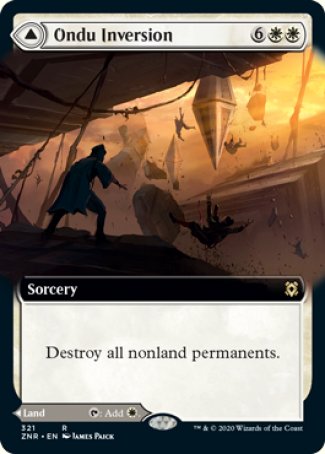 (321) Magic The Gathering Zendikar Rising: Extras Single: Ondu Inversion // Ondu Skyruins Rare