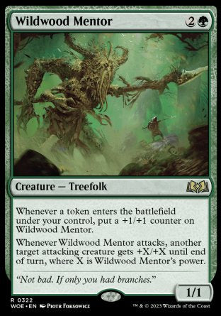 (322) Magic The Gathering Wilds of Eldraine: Extras Single: Wildwood Mentor (V.1) Holo Rare