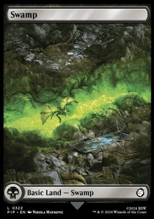 (322) Magic The Gathering Universes Beyond: Fallout Single: Swamp (V.2) Holo Land