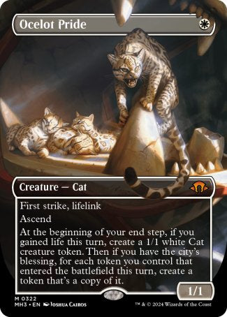 (322) Magic The Gathering Modern Horizons 3: Extras Single: Ocelot Pride (V.1) Holo Mythic