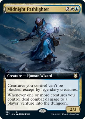 (322) Magic The Gathering Commander: Adventures in the Forgotten Realms: Extras Single: Midnight Pathlighter Rare