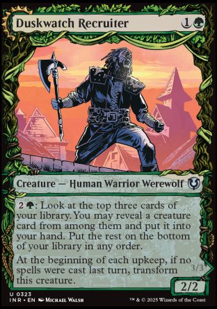(323) Magic The Gathering Innistrad Remastered: Extras Single: Duskwatch Recruiter / Krallenhorde Howler (V.1) Holo Uncommon