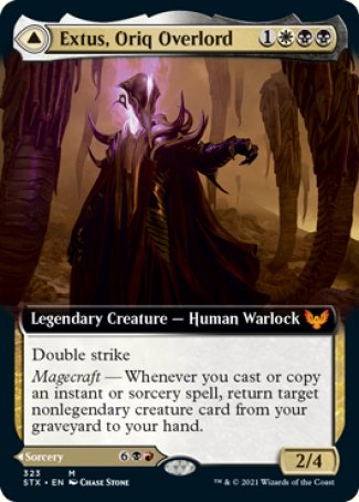 (323) Magic The Gathering Strixhaven: School of Mages: Extras Single: Extus, Oriq Overlord // Awaken the Blood Avatar Holo Mythic