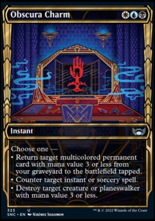 (323) Magic The Gathering Streets of New Capenna: Extras Single: Obscura Charm (V.1) Holo Uncommon