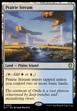 (323) Magic The Gathering Commander: Bloomburrow Single: Prairie Stream Rare