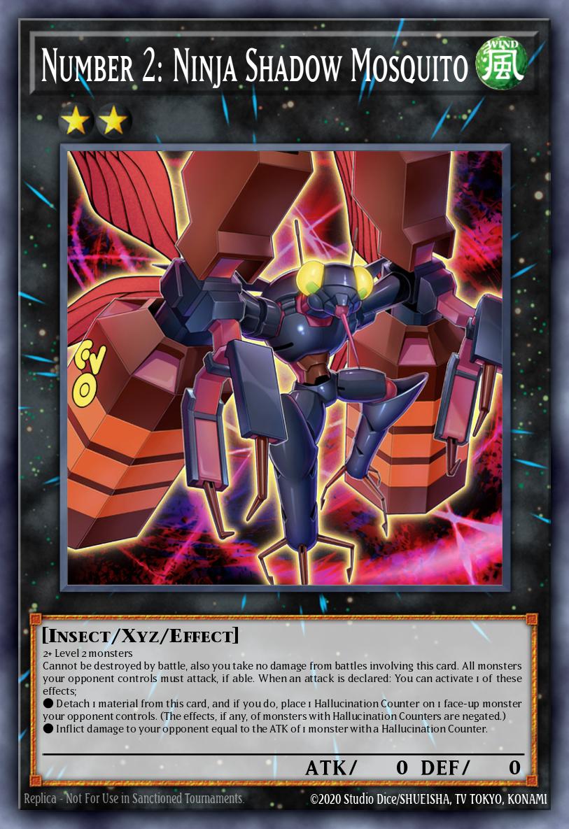 (291) YuGiOh TCG MP25: 2025 Mega-Pack Tin Single: Number 2: Ninja Shadow Mosquito  Ultra Rare