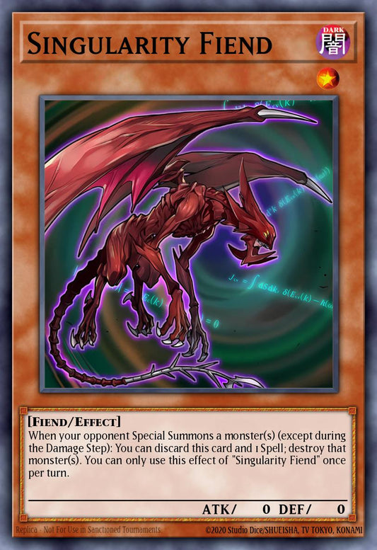 (042) YuGiOh TCG MZTM: Maze of the Master Single: Singularity Fiend  Secret Rare