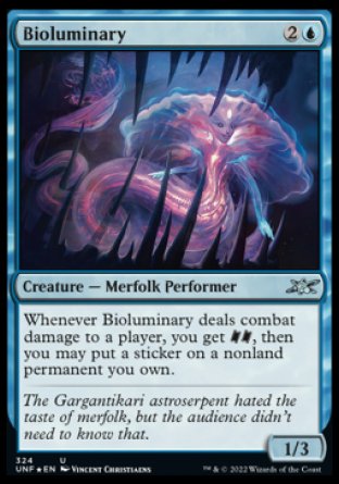 (324) Magic The Gathering Unfinity: Extras Single: Bioluminary Uncommon