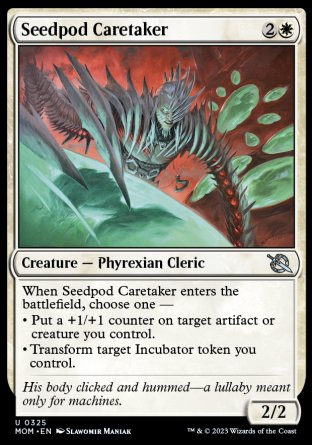 (325) Magic The Gathering March of the Machine: Extras Single: Seedpod Caretaker Uncommon