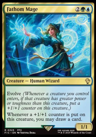 (325) Magic The Gathering Commander: Magic: The Gathering - FINAL FANTASY: Collector's Edition Single: Fathom Mage Holo Rare