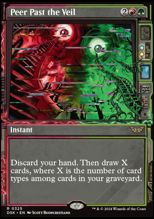 (325) Magic The Gathering Duskmourn: House of Horror: Extras Single: Peer Past the Veil Holo Rare
