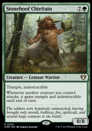(325) Magic The Gathering Commander Masters Single: Stonehoof Chieftain Holo Rare