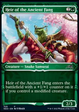 (325) Magic The Gathering Kamigawa: Neon Dynasty: Extras Single: Heir of the Ancient Fang Holo Common